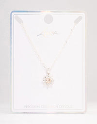 Silver Star Halo Bohemia Czech Crystal Necklace - link has visual effect only