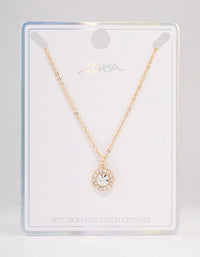 Gold Halo Bohemia  Czech Crystal Necklace - link has visual effect only