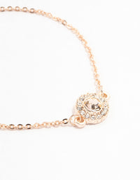 Rose Gold Halo Bohemia Czech Crystals Toggle Bracelet - link has visual effect only