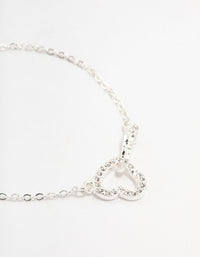 Silver Czech Crystals Heart Infinity Toggle Bracelet - link has visual effect only