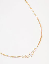 Gold Plated Symmetrical Graduating Round Necklace - link has visual effect only