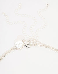 Silver Plated Cupchain Pear & Pearl Necklace - link has visual effect only