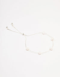 Silver Plated Freshwater Pearl Dotted Bracelet - link has visual effect only