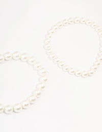 Gold Plated Freshwater Pearl Strand  Bracelets 3-Pack - link has visual effect only