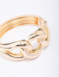 Gold Twisted Bold Bangle - link has visual effect only