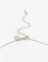 Silver Cubic Zirconia Pear Pendant Necklace - link has visual effect only