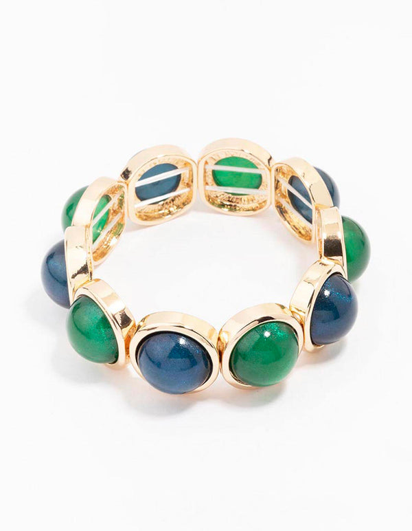 Gold Stretchy Stone Bracelet