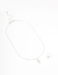 Silver Snake Cross Jewellery Set - link has visual effect only