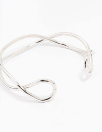 Rhodium Interwoven Wrist Cuff - link has visual effect only