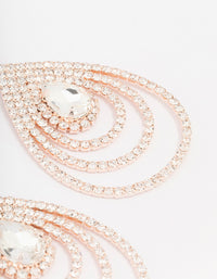 Rose Gold Layered Pear Drop Earrings - link has visual effect only