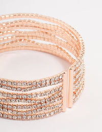 Rose Gold Diamante Wave Wrist Cuff - link has visual effect only