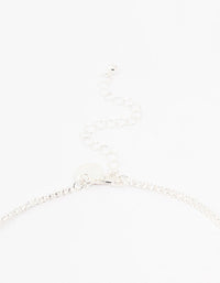 Silver Cubic Zirconia Leaf Trail Y Necklace - link has visual effect only