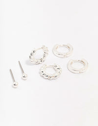 Silver Plated Twisted Earring 3-Pack - link has visual effect only