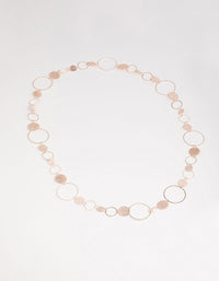 Rose Gold Stone Circular Chain Necklace - link has visual effect only