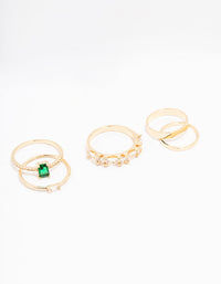 Gold Plated Bling Rings 5-Pack - link has visual effect only