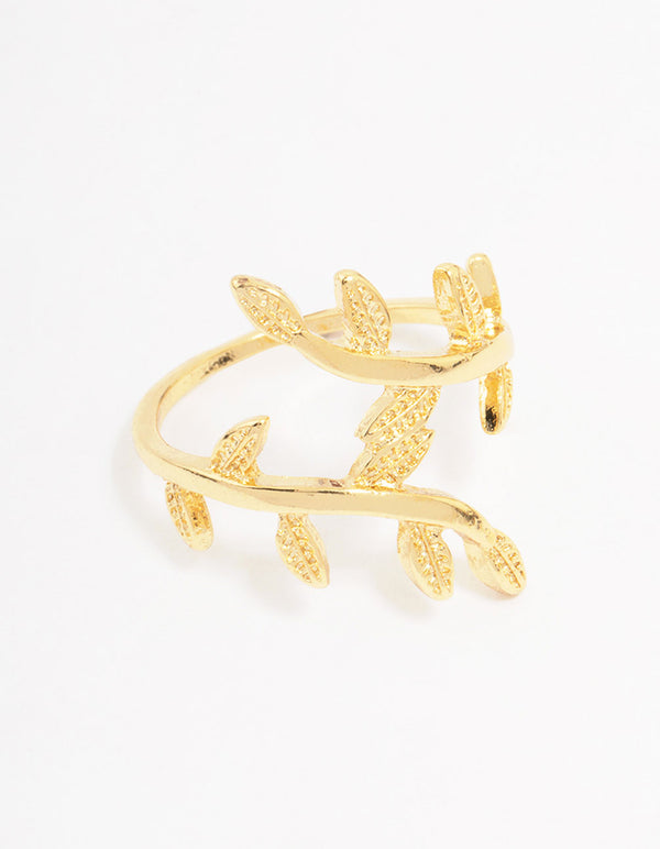 Gold Plated Vine Wrapped Ring