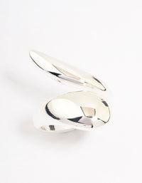 Silver Plated Pointed Swoop Ring - link has visual effect only