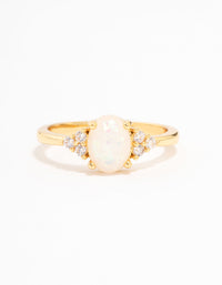 Gold Plated Mystical Oval Ring - link has visual effect only