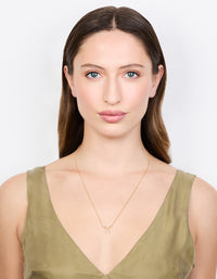 Gold Plated Sterling Silver Cubic Zirconia Bow Necklace - link has visual effect only