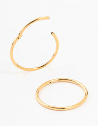 Gold Plated Surgical Steel Sleeper Earrings 14MM - link has visual effect only