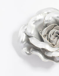 Large Metallic Flower Clip - link has visual effect only