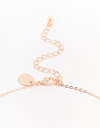 Rose Gold Cubic Zirconia Diamante Bow Pendant Necklace - link has visual effect only