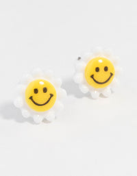 Smiley Daisy Stud Earrings - link has visual effect only