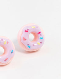 Sprinkle Doughnut Stud Earrings - link has visual effect only