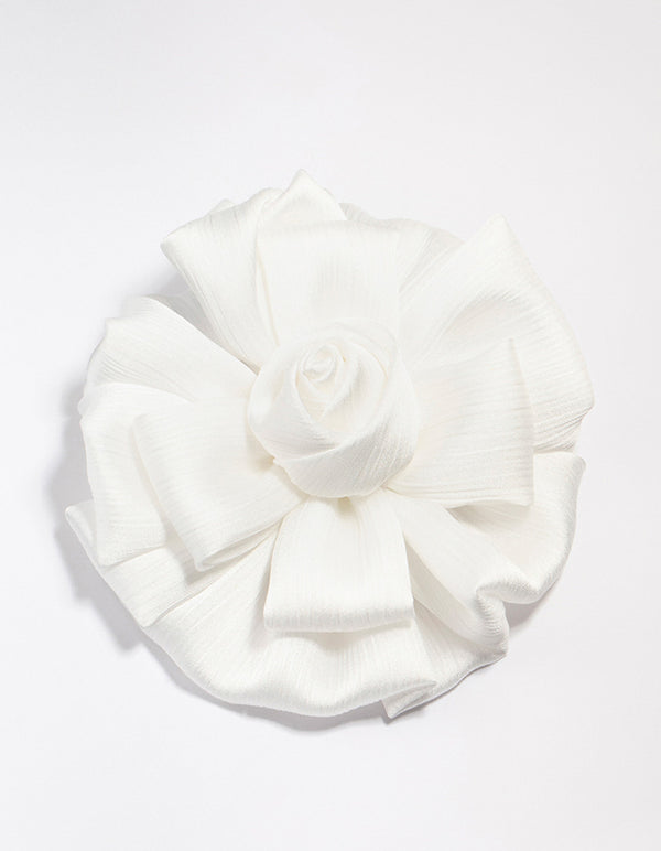 Crepe Folded Flower Clip