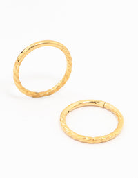 Gold Plated Titanium Sleeper Earrings 10 MM - link has visual effect only