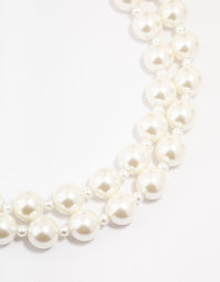 Beaded Statement Pearl Lariat Necklace - link has visual effect only