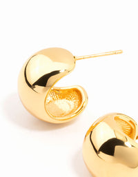 Waterproof Gold Plated Stainless Steel Bubble Hoop Earrings - link has visual effect only