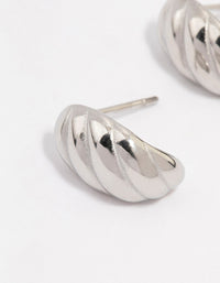 Waterproof Stainless Steel Croissant Stud Earrings - link has visual effect only