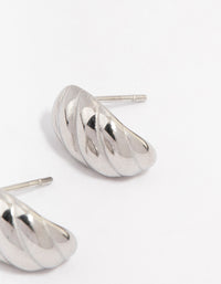 Waterproof Stainless Steel Croissant Stud Earrings - link has visual effect only