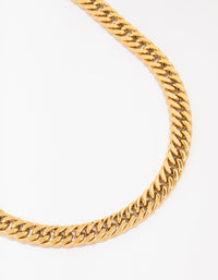 Waterproof Gold Plated Stainless Steel Chain Necklace - link has visual effect only