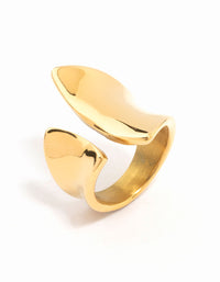 Gold Plated Stainless Steel Wrapped Cocktail Ring - link has visual effect only