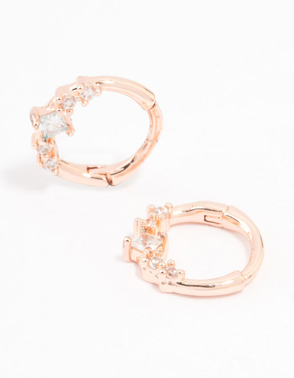 Rose Gold Plated Cubic Zirconia Clicker