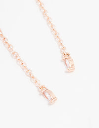 Rose Gold Plated Double Heart & Butterfly Chain Earrings - link has visual effect only