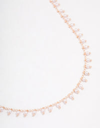 Rose Gold Plated Boho Pearl Drop Necklace - link has visual effect only