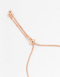 Rose Gold Plated Cubic Zirconia Mini Heart Toggle Bracelet - link has visual effect only