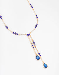 Gold Multi Diamante Y Necklace - link has visual effect only