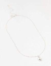 Silver Plated Dainty Drop Twist Necklace - link has visual effect only