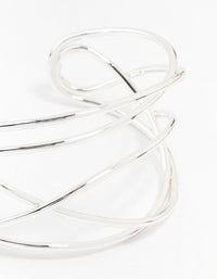 Silver Plated Organic Wire Cuff Bracelet - link has visual effect only