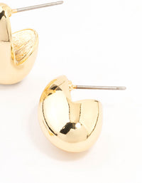 Gold Plated Oval Hoop & Stud Earrings 2-Pack - link has visual effect only