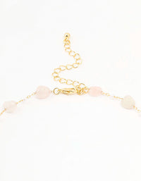 Gold Plated Alternating Semi Precious & Pearl Necklace - link has visual effect only