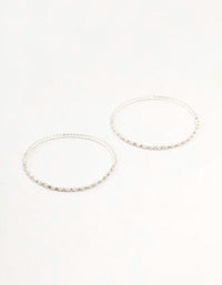 Silver Plated Alternating Mini Cubic Zirconia & Pearl Bracelets 2-Pack - link has visual effect only