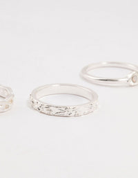 Silver Croissant Rings 4-Pack - link has visual effect only