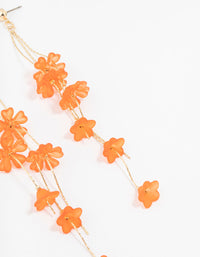 Gold Orange Petal Drop Earrings - link has visual effect only