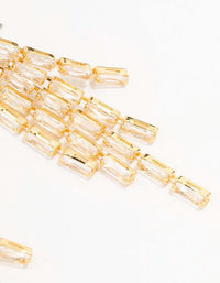 Gold Plated Baguette Chandelier Earrings - link has visual effect only