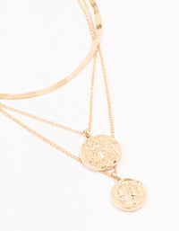 Gold Layered Coin Necklace - link has visual effect only